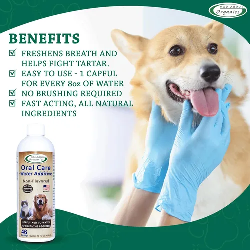 Miniatura 2 de Aditivo de agua para el cuidado bucal para gatos y perros, soporte dental suave, reduce los olores del aliento, promueve la salud de las encías, sin