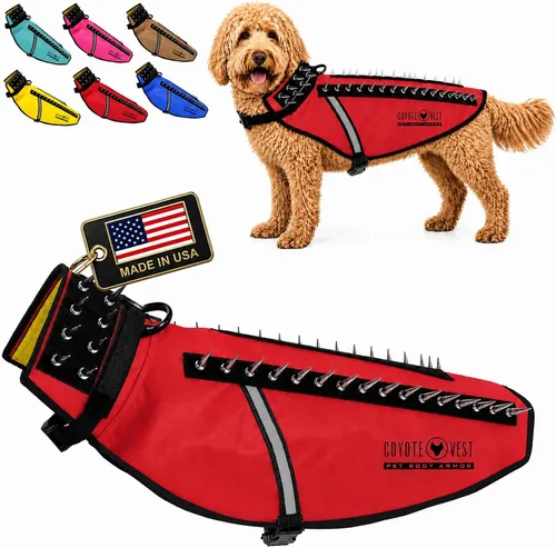 Miniatura 24 de CoyoteVest Chaleco Protector de Arnés para Perro, Accesorios Reflectantes para Perro con Picos para Proteger a tu Mascota de Ataques de Rapaces