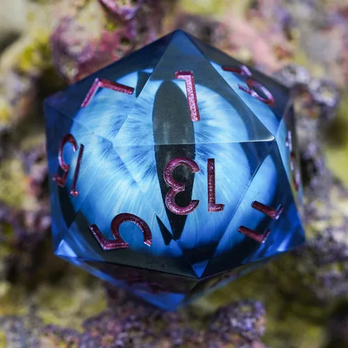 Miniatura 24 de Dados de mazmorras y dragones D20,3.346 in Dragon Eye D20,Dados de núcleo líquido para TTRPG