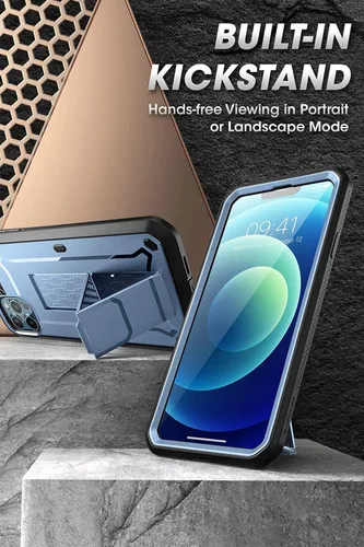 Miniatura 4 de SUPCASE Funda para iPhone 13 Pro con soporte y clip para cinturón (Unicorn Beetle Pro), [protector de pantalla integrado]