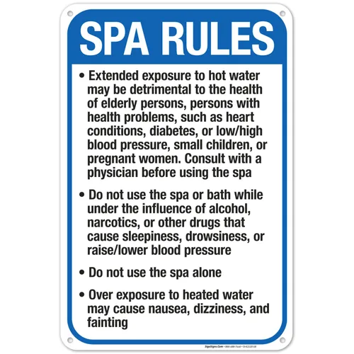 Miniatura 15 de New Mexico Spa Rules Sign, Complies with State of New Mexico Pool Safety Code, 24x30 Inches, 3M EGP Reflective .080 Aluminum, Fade Resistant, Made