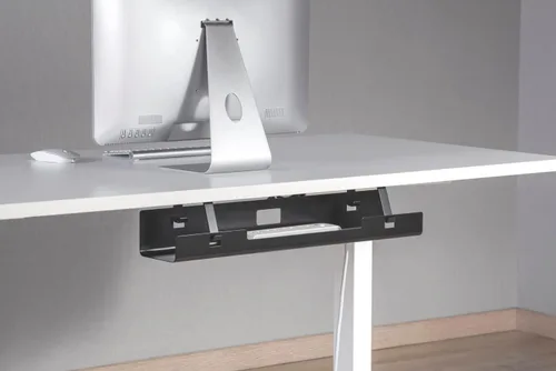 Miniatura 6 de POUT Organizador universal ancho para organizar cables debajo del escritorio, 23.6 x 5.3 pulgadas, para organización de cables/cables, estante