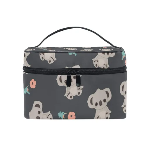 Miniatura 8 de senya Bolsas de maquillaje de viaje con cremallera, patrón de gatos negros, bolsa de cosméticos, bolsas de aseo y tren, bolsas de almacenamiento