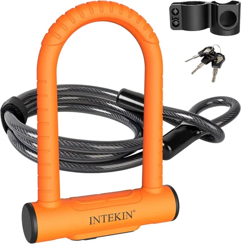 Miniatura 13 de Bike U Lock Heavy Duty Bike Lock Bicycle Lock, 16mm U Lock and 3ft / 5ft / 6ft Length Security Cable with Sturdy Mounting Bracket for Bicycle