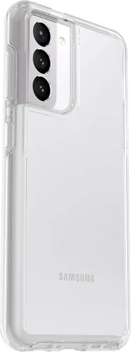Miniatura 2 de OtterBox Para Samsung Galaxy S21 5G, elegante funda protectora transparente a prueba de caídas, serie Symmetry Clear, transparente, embalaje