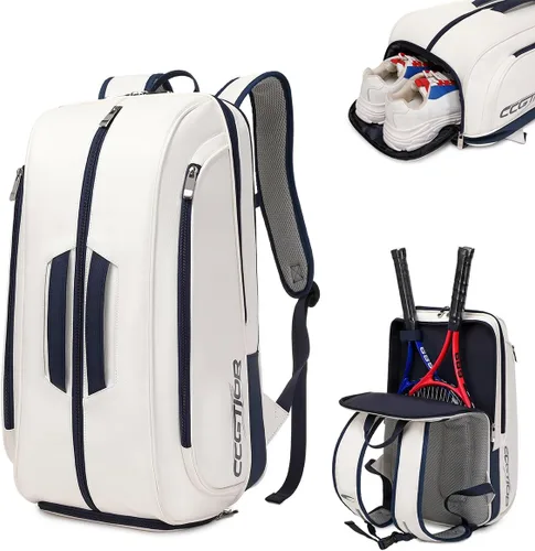 Miniatura 12 de Tennis Racket Bag Pickleball Padel Backpack With Shoe Compartment, Laptop Sleeve,Fence Hook,Ball Sleeve