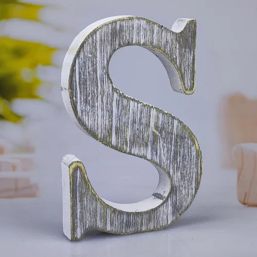 Miniatura 25 de Letras de madera de 8 pulgadas, letras de madera rústica sin terminar para decoración de pared, letras decorativas en pie, cortes de letras, letrero