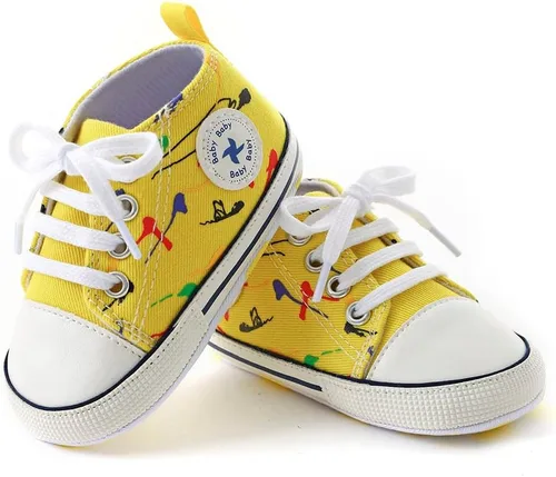 Miniatura 45 de Zapatos deportivos de lona de lona para bebés y niñas, suela antideslizante suave, suela antideslizante
