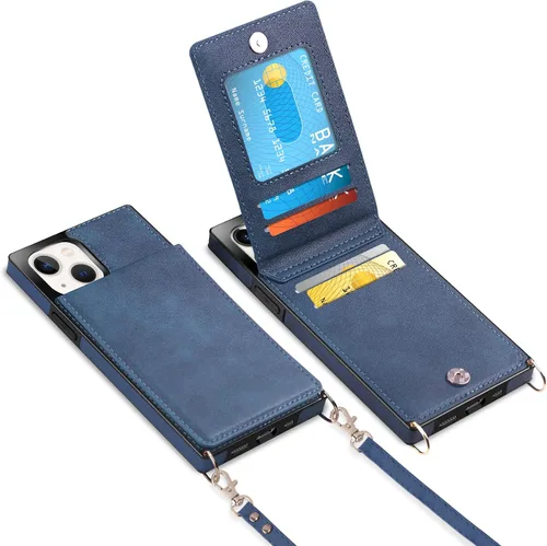 Miniatura 10 de Vofolen Funda para iPhone 11 con tarjetero con bloqueo RFID, correa ajustable, cierre magnético, resistente, a prueba de golpes, funda protectora