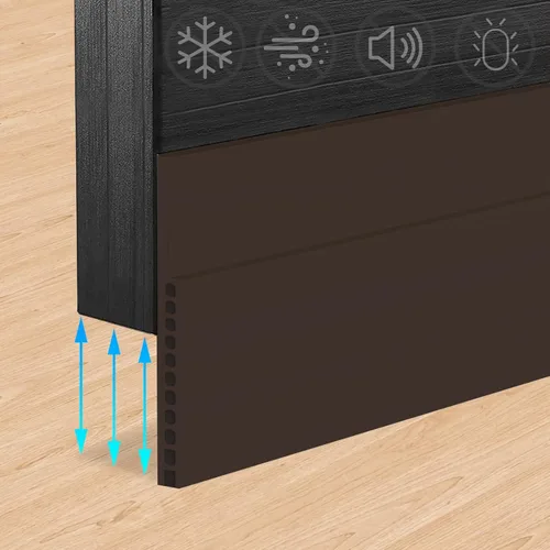 Miniatura 12 de Tope de puerta para grandes huecos, 3 pulgadas de ancho x 39 pulgadas de largo, sello ajustable ampliado debajo de la puerta para puertas exteriores