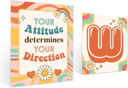 Miniatura 3 de Decorably 15 pósteres geniales de bienvenida para aula, inspirador, decoración laminada mate, para escuela, pasillos, tablones de anuncios