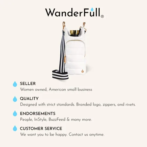 Miniatura 4 de WanderFull Original HydroBag Fits Up to 32 oz Water Bottle Holder with Strap – Hands-Free Crossbody Water Bottle Carrier Bag with Phone Pocket