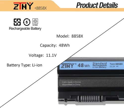 Miniatura 3 de 8858X T54FJ - Batería de repuesto para laptop Dell Inspiron 14R 4420 5420 5425 7420 15R 4520 5520 5525 7520 17R 4720 5720 7720 Latitude E5420 E5430