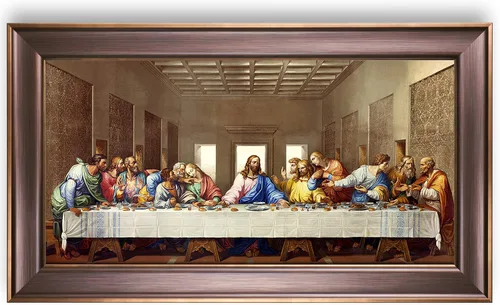 Miniatura 27 de A&T ARTWORK La Última Cena de Leonardo Da Vinci Las reproducciones de arte clásico mundial, impresiones de lienzo Giclee, arte de pared