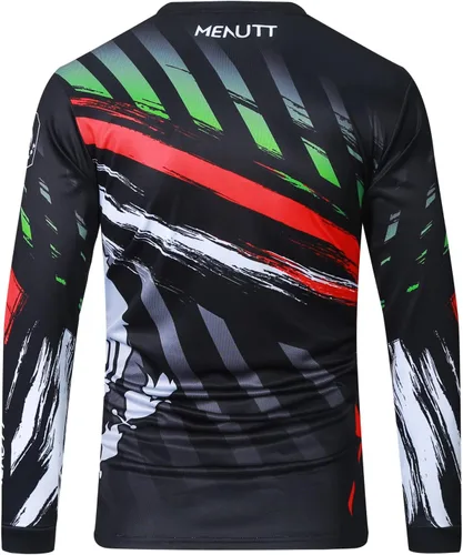Miniatura 3 de MENUTT Racing - Camiseta de manga larga para hombre, diseño de México para bicicleta de montaña y motocross