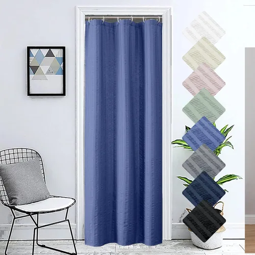 Miniatura 71 de Aiyufeng Moga - Cortina de ducha verde salvia, cortinas de ducha texturizadas en relieve 3D para baño, cortina de baño de tela de poliéster de lujo