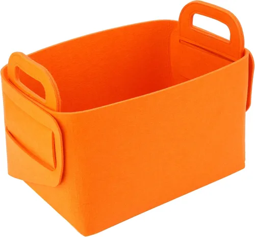 Miniatura 13 de Minoisome - Canasta organizadora de fieltro plegable y práctica con asas, para oficina, dormitorio, armario, habitación de bebé, juguetes, DVD