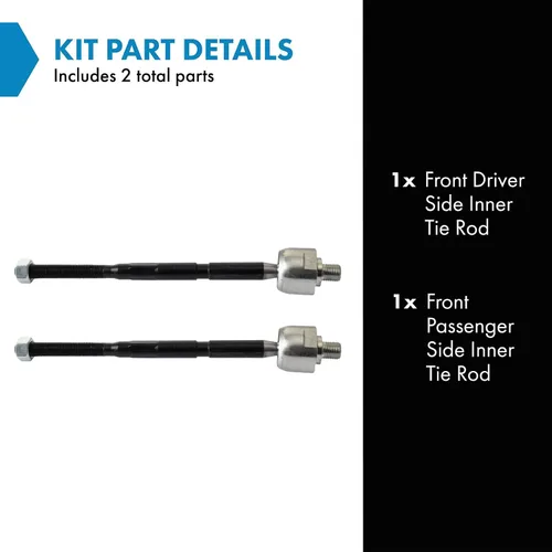 Miniatura 2 de TRQ Juego de barras de acoplamiento interiores delanteras de 2 piezas compatibles con Fiat 500 2012-2019