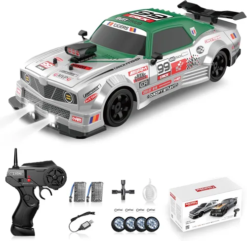 Miniatura 16 de Coche de deriva a control remoto, auto RC a la deriva de 2.4 GHz 1/16, autos de control remoto 4WD de alta velocidad, vehículos de carreras de Negro