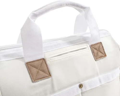 Miniatura 4 de Dickies Bolsa de trabajo de lona duradera de 16 pulgadas para pintores, carpinteros y constructores, cremallera resistente, asas reforzadas, Blanco