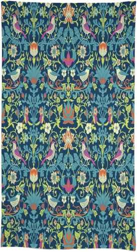 Miniatura 311 de Mantel Floral Retro de Pájaros, Diseño Original Bohemio William Morris Estampado Cubierta de Mesa para Hogar Picnic Fiesta Comedor Cocina William