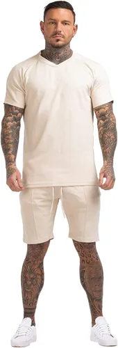 Miniatura 4 de GINGTTO Conjunto corto de 2 piezas para hombre conjunto casual de verano