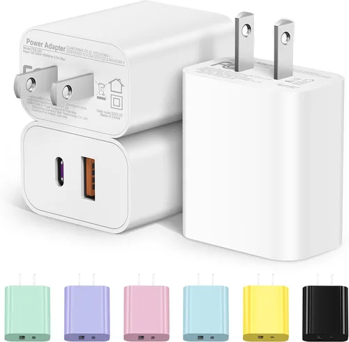 Miniatura 10 de Bloque de Cargador USB C, Bloque de Cargador iPhone 17 Carga Rápida Adaptador de Corriente PD Puerto Dual para iPhone 17/17 Air/17 Pro/17 Pro