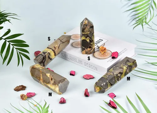 Miniatura 7 de AMOYSTONE Varita de obelisco hexagonal septario natural, torre de cristal curativo, 6 caras, pulida de 1.7 a 2 libras para reiki, chakra, regalos