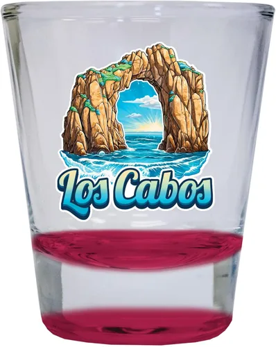 Miniatura 8 de Los Cabos Mexico Design C Souvenir - Vaso de chupito redondo de 1.5 onzas, color azul, paquete de 2