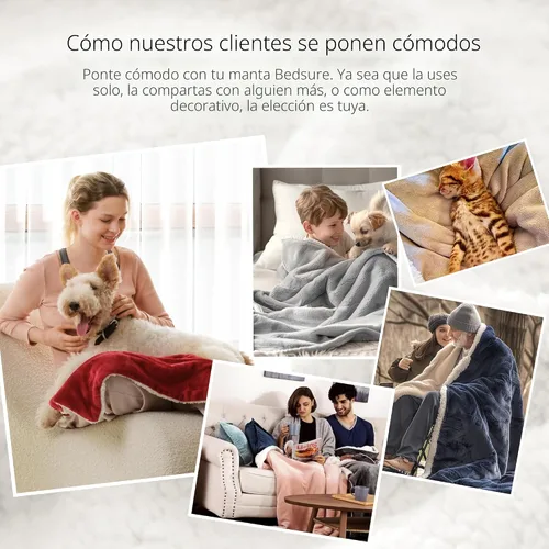Miniatura 7 de Bedsure GentleSoft - Manta de forro polar Sherpa tamaño King para cama, manta gruesa y cálida para mujeres y hombres, manta de felpa suave y mullida