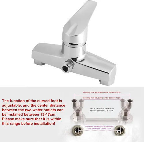 Miniatura 6 de KIMISS Grifo mezclador de ducha RV - Grifo termostático externo de aleación de zinc para bañera de baño - Válvula de ducha de baño de una sola