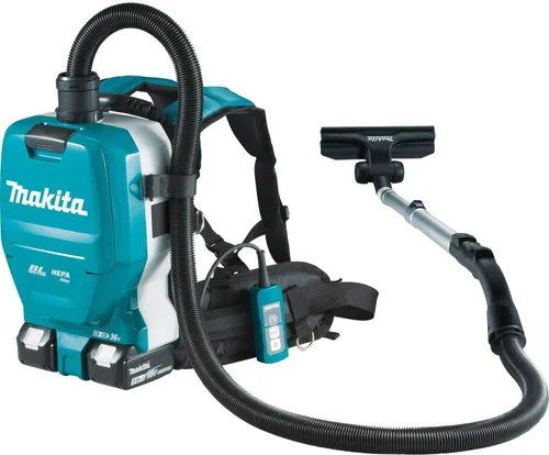 Miniatura 4 de Makita XCV09PT 18V X2 LXT Litio-Ion (36V) Sin Escobillas Inalámbrica 1/2 Galón HEPA Filtro Mochila Kit de Aspiradora Seca (5.0Ah)