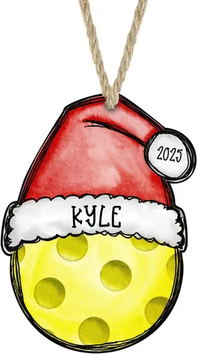 Miniatura 9 de Adorno de fútbol 2025 Decoración de Navidad personalizada con nombre y número personalizados Regalo deportivo para jugadores, entrenadores y equipos