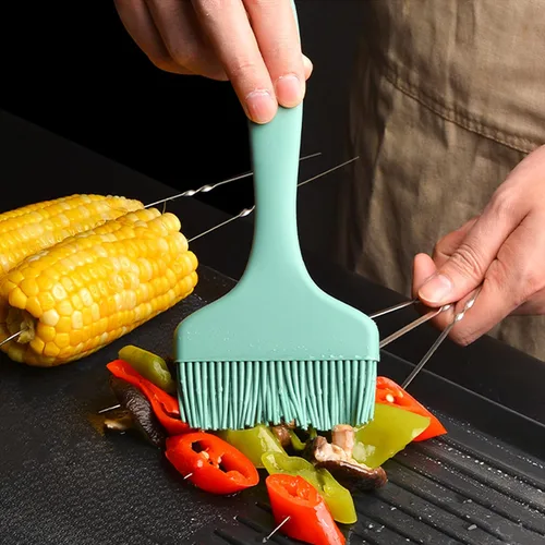 Miniatura 6 de Cepillo de silicona para pastelería para hornear, para parrilla, salsa de barbacoa, adobo, carne, glaseado, cepillo de aceite, resistente al calor