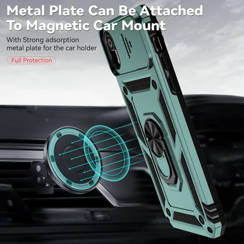 Miniatura 3 de Funda para iPhone XR con cubierta para lente de cámara, protector de pantalla HD, doble capa [protección contra caídas de grado militar de 15 pies]