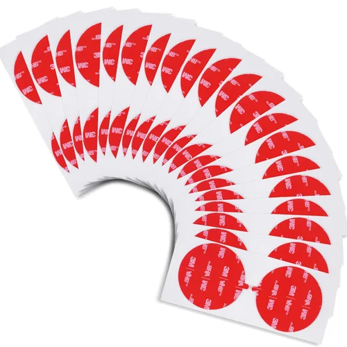 Miniatura 8 de 3M - Almohadillas adhesivas redondas de doble cara de diámetro de 1 pulgada, 20 unidades, 5925 cuadrados de cinta de montaje negra, almohadillas