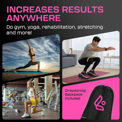 Miniatura 7 de Par de Bloques en Cuña para Sentadillas Flexelent - Bloque en Cuña para Sentadillas con Talón Elevado para Sentadillas Más Profundas, Levantamiento