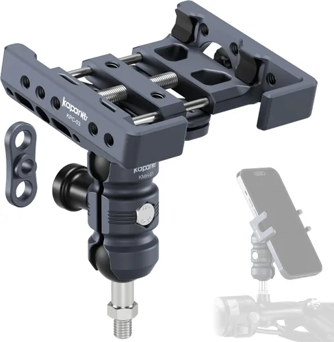 Miniatura 11 de Kit de soporte antirrobo para teléfono de motocicleta, con tornillo M10 para instalación de espejo, cabeza de bola de 0.984 in y barra corta