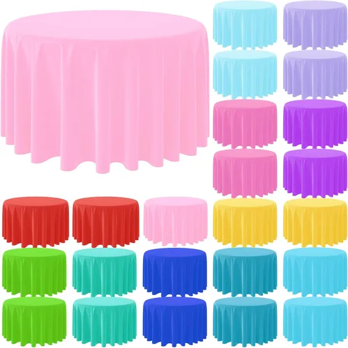 Miniatura 11 de Paquete de 12 manteles de plástico desechables de plástico de colores surtidos, manteles rectangulares coloridos para fiesta de arcoíris