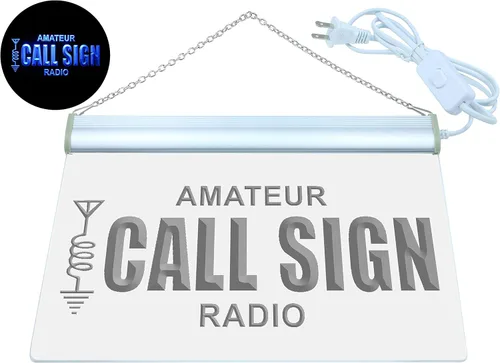 Miniatura 2 de ADVPRO wb-tm - Letrero de neón LED para radio, aficionado, personalizable, con texto en inglés «Your Call