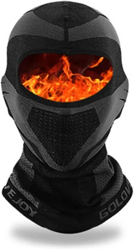 Zsling Máscara de esquí, pasamontañas de invierno para hombres y mujeres, equipo de clima frío, esquí, snowboard, motociclismo, correr, color negro,
