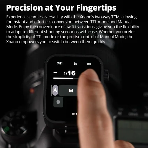 Miniatura 4 de Godox Disparador X3C X3 C X3-C, disparador de flash Godox, disparador de flash inalámbrico TTL de pantalla táctil, con conversión TCM, batería