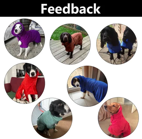 Miniatura 5 de Geyecete Abrigo de secado para perros – Toalla de baño para perros – Toalla de baño de microfibra de secado rápido súper absorbente para mascotas