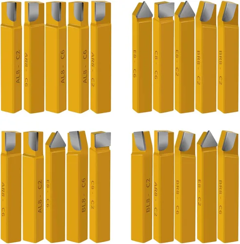 Miniatura 11 de 20 herramientas de corte de punta de carburo de 1/2 pulgada, herramientas de corte de torno de metal, herramientas de torno de corte de metal