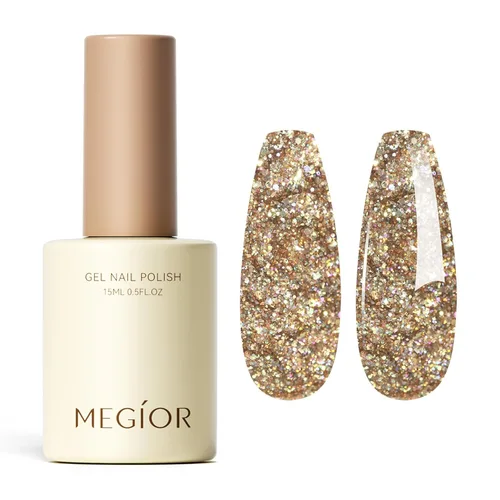 Miniatura 65 de MEGIOR Esmalte de uñas de gel blanco de 0.5 fl oz, color blanco antiguo, secado con luz UV, esmalte de gel francés, arte de uñas, salón de manicura