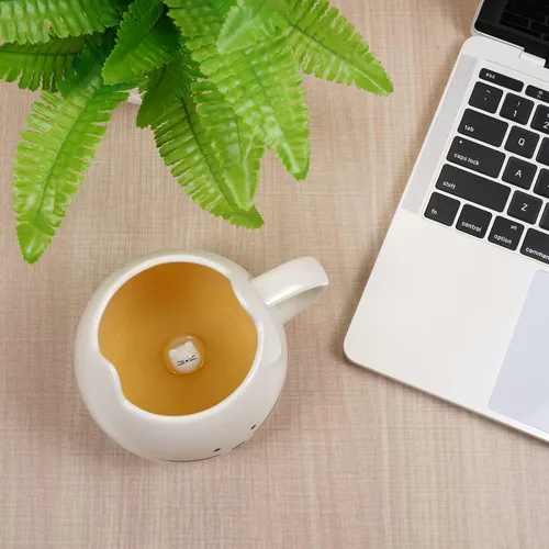 Miniatura 9 de Koolkatkoo - Taza de café con diseño de gato para mujeres y niñas, taza de agua de cerámica con gatito, 12 oz, taza pequeña, color blanco