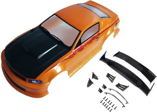 Miniatura 8 de Escala 1/10 RC pintada precortada Drift Racing Touring Onroad Carrocería de coche Ancho 7.480 in con accesorios de espejo retrovisor (VP rojo)