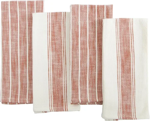 Miniatura 9 de KAF Home - Toalla de cocina natural rústica de estilo granja 100% algodón, 18 x 28 pulgadas Suave y absorbente (negro, juego de 4)