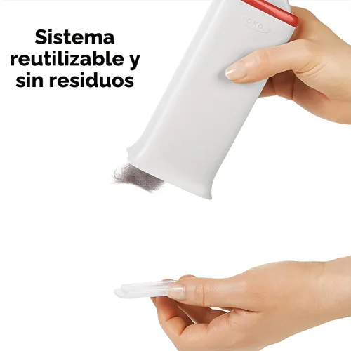 Miniatura 5 de OXO Good Grips Furlifter - Cepillo para quitar el pelo de mascotas de la ropa, color blanco, cepillo para prendas