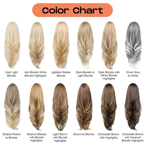 Miniatura 7 de SEIKEA Extensión de cola de caballo versátil con cordón, 26" de largo, cabello ondulado multicapa, clip para cola de caballo, extensiones de pelo